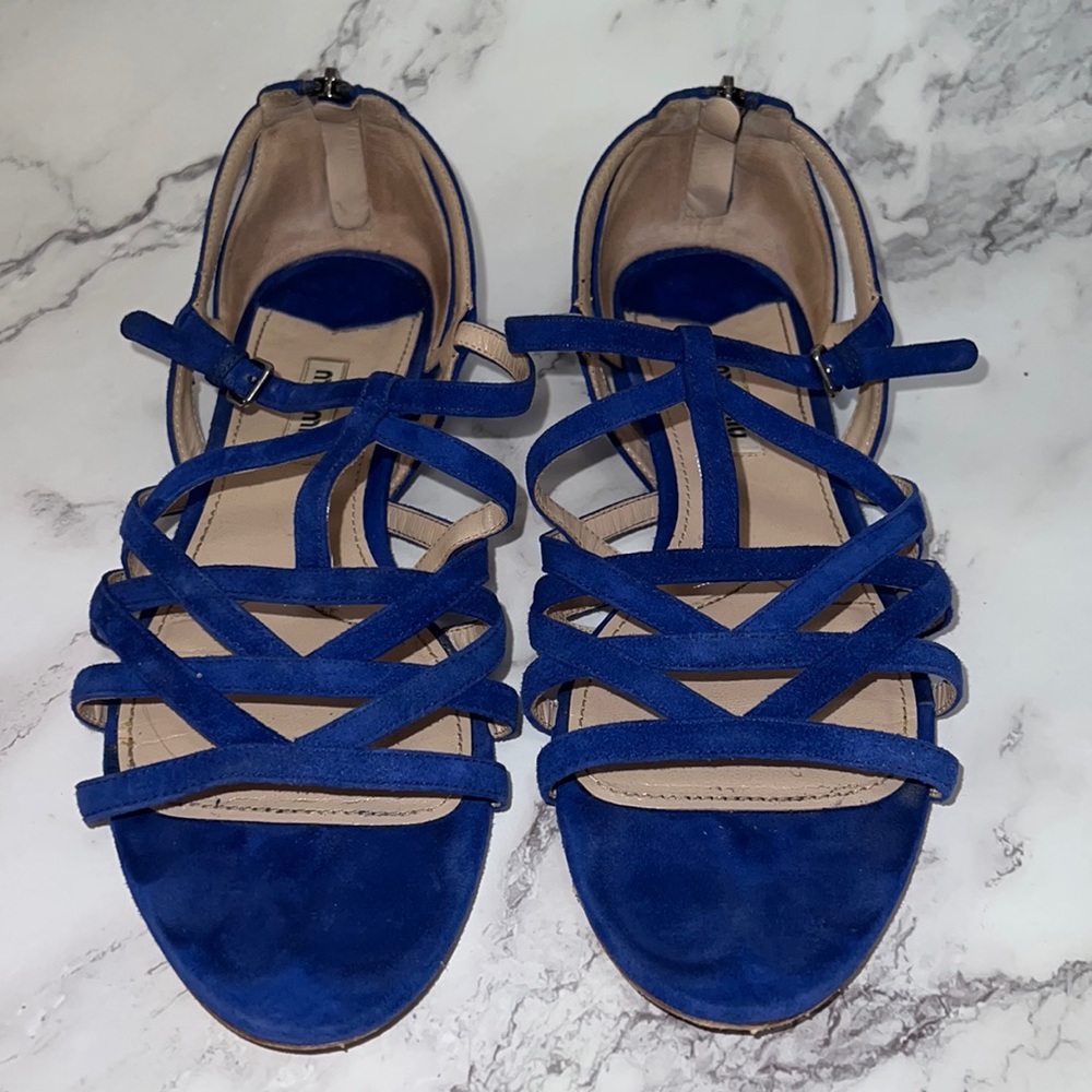 Miu Miu Strappy Suede Flat Sandals